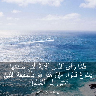 Picture 03 - يوحنَّا 6:14 AVD - فَلَمَّا رَأَى ٱلنَّاسُ - Bible Verse Picture