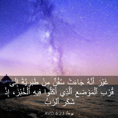 Picture 03 - يوحنَّا 6:23 AVD - غَيْرَ أَنَّهُ جَاءَتْ - Bible Verse Picture