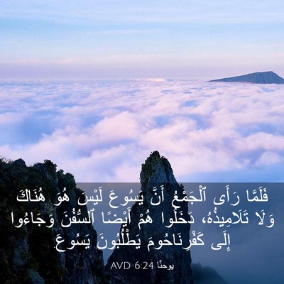 Picture 03 - يوحنَّا 6:24 AVD - فَلَمَّا رَأَى ٱلْجَمْعُ - Bible Verse Picture