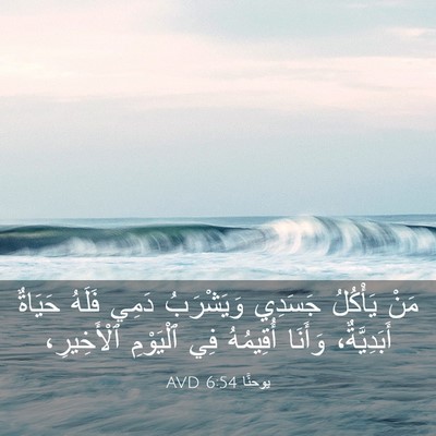 Picture 03 - يوحنَّا 6:54 AVD - مَنْ يَأْكُلُ جَسَدِي - Bible Verse Picture