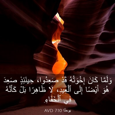 Picture 03 - يوحنَّا 7:10 AVD - وَلَمَّا كَانَ إِخْوَتُهُ - Bible Verse Picture