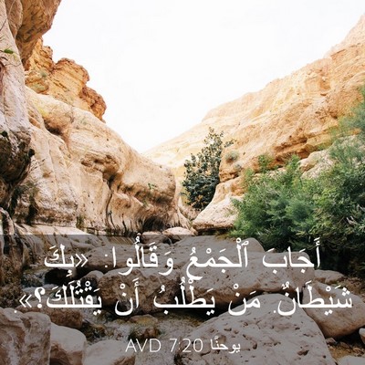 Picture 03 - يوحنَّا 7:20 AVD - أَجَابَ ٱلْجَمْعُ - Bible Verse Picture