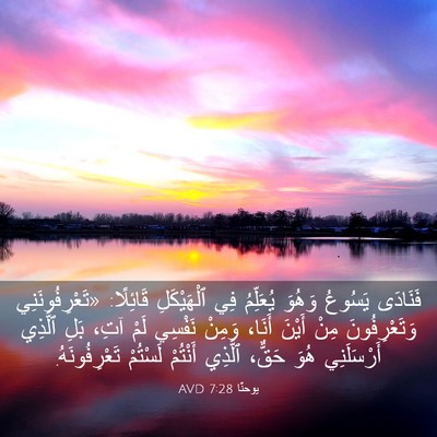 Picture 03 - يوحنَّا 7:28 AVD - فَنَادَى يَسُوعُ وَهُوَ - Bible Verse Picture