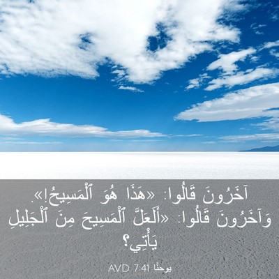 Picture 03 - يوحنَّا 7:41 AVD - آخَرُونَ قَالُوا: «هَذَا - Bible Verse Picture