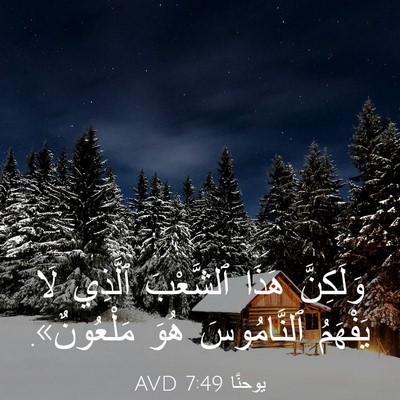 Picture 03 - يوحنَّا 7:49 AVD - وَلَكِنَّ هَذَا ٱلشَّعْبَ - Bible Verse Picture
