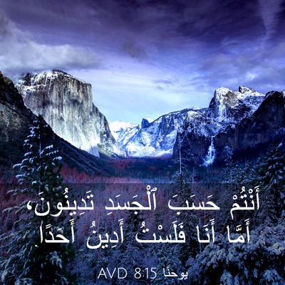 Picture 03 - يوحنَّا 8:15 AVD - أَنْتُمْ حَسَبَ ٱلْجَسَدِ - Bible Verse Picture