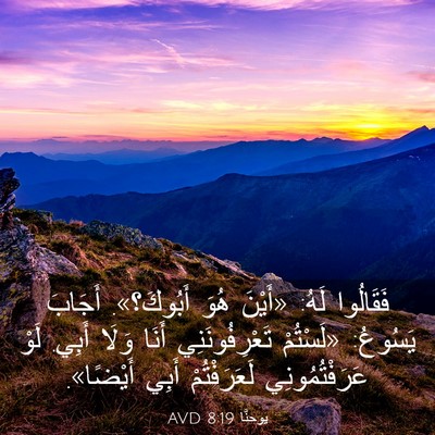 Picture 03 - يوحنَّا 8:19 AVD - فَقَالُوا لَهُ: «أَيْنَ - Bible Verse Picture