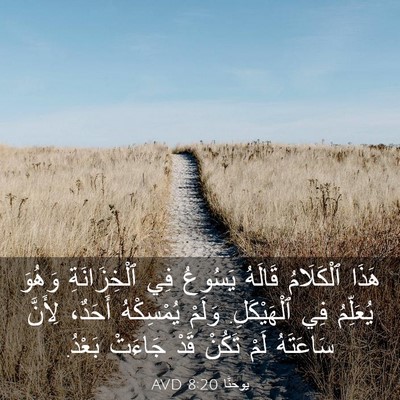 Picture 03 - يوحنَّا 8:20 AVD - هَذَا ٱلْكَلَامُ قَالَهُ - Bible Verse Picture