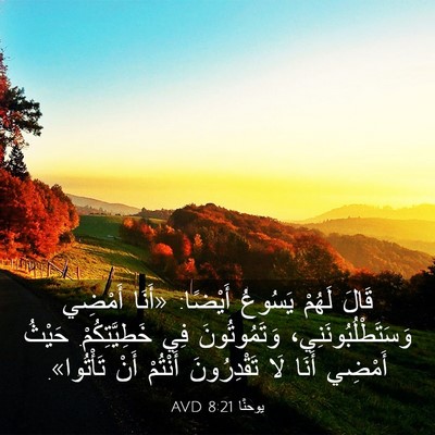 Picture 03 - يوحنَّا 8:21 AVD - قَالَ لَهُمْ يَسُوعُ - Bible Verse Picture