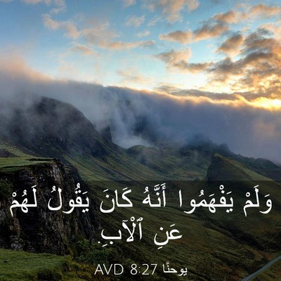 Picture 03 - يوحنَّا 8:27 AVD - وَلَمْ يَفْهَمُوا أَنَّهُ - Bible Verse Picture