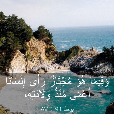 Picture 03 - يوحنَّا 9:1 AVD - وَفِيمَا هُوَ مُجْتَازٌ - Bible Verse Picture