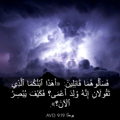 Picture 03 - يوحنَّا 9:19 AVD - فَسَأَلُوهُمَا - Bible Verse Picture