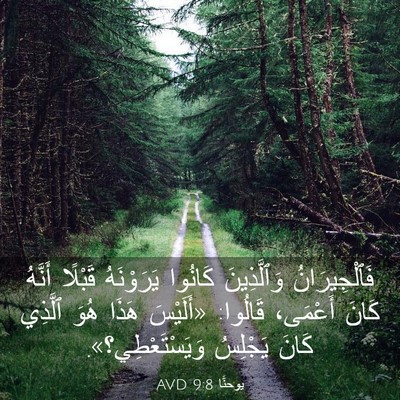 Picture 03 - يوحنَّا 9:8 AVD - فَٱلْجِيرَانُ وَٱلَّذِينَ - Bible Verse Picture