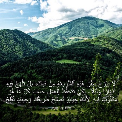 Picture 03 - يَشُوع 1:8 AVD - لَا يَبْرَحْ سِفْرُ هَذِهِ - Bible Verse Picture
