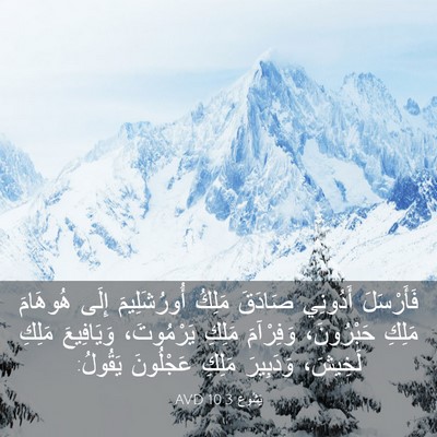 Picture 03 - يَشُوع 10:3 AVD - فَأَرْسَلَ أَدُونِي - Bible Verse Picture