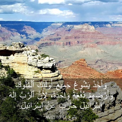 Picture 03 - يَشُوع 10:42 AVD - وَأَخَذَ يَشُوعُ جَمِيعَ - Bible Verse Picture
