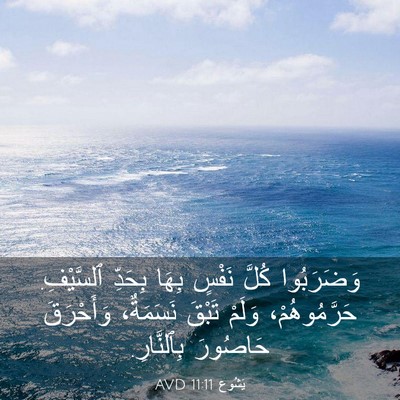 Picture 03 - يَشُوع 11:11 AVD - وَضَرَبُوا كُلَّ نَفْسٍ - Bible Verse Picture