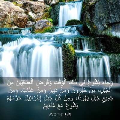 Picture 03 - يَشُوع 11:21 AVD - وَجَاءَ يَشُوعُ فِي ذَلِكَ - Bible Verse Picture