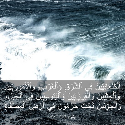 Picture 03 - يَشُوع 11:3 AVD - ٱلْكَنْعَانِيِّينَ فِي - Bible Verse Picture