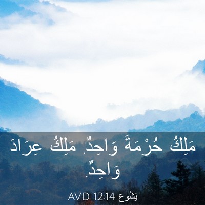 Picture 03 - يَشُوع 12:14 AVD - مَلِكُ حُرْمَةَ وَاحِدٌ. - Bible Verse Picture