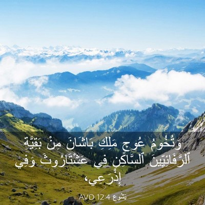 Picture 03 - يَشُوع 12:4 AVD - وَتُخُومُ عُوجٍ مَلِكِ - Bible Verse Picture