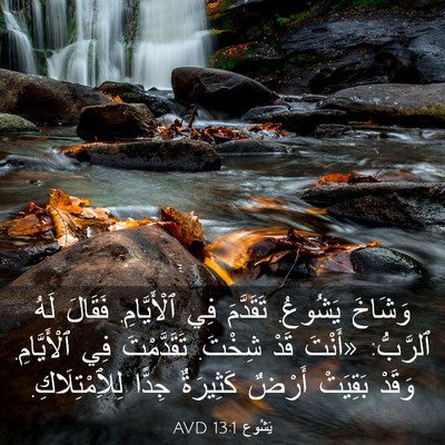 Picture 03 - يَشُوع 13:1 AVD - وَشَاخَ يَشُوعُ. تَقَدَّمَ - Bible Verse Picture
