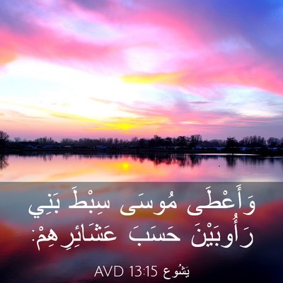 Picture 03 - يَشُوع 13:15 AVD - وَأَعْطَى مُوسَى سِبْطَ - Bible Verse Picture