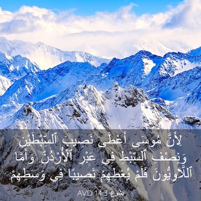 Picture 03 - يَشُوع 14:3 AVD - لِأَنَّ مُوسَى أَعْطَى - Bible Verse Picture