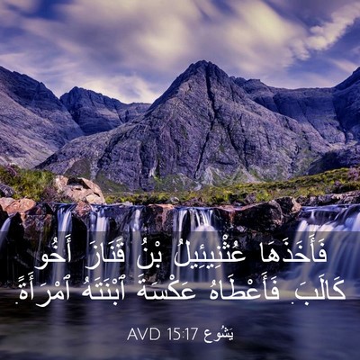 Picture 03 - يَشُوع 15:17 AVD - فَأَخَذَهَا عُثْنِيئِيلُ - Bible Verse Picture
