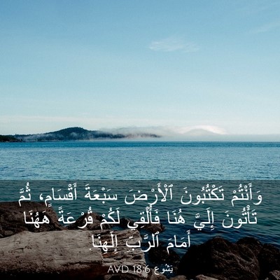 Picture 03 - يَشُوع 18:6 AVD - وَأَنْتُمْ تَكْتُبُونَ - Bible Verse Picture