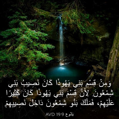 Picture 03 - يَشُوع 19:9 AVD - وَمِنْ قِسْمِ بَنِي - Bible Verse Picture