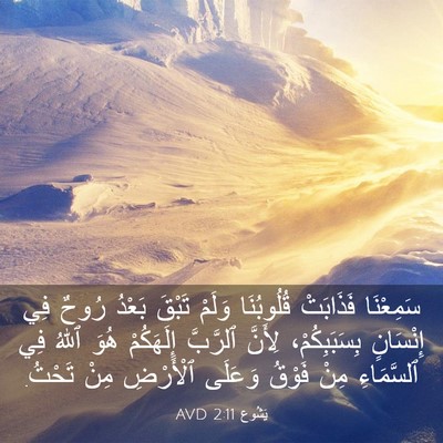 Picture 03 - يَشُوع 2:11 AVD - سَمِعْنَا فَذَابَتْ - Bible Verse Picture
