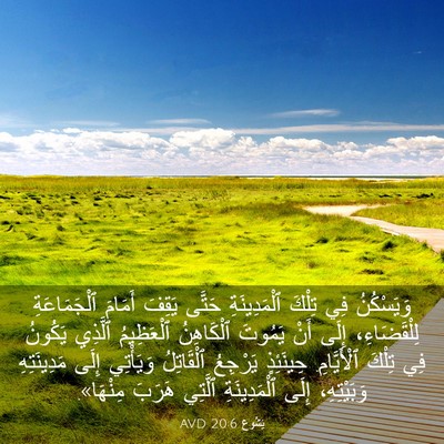 Picture 03 - يَشُوع 20:6 AVD - وَيَسْكُنُ فِي تِلْكَ - Bible Verse Picture