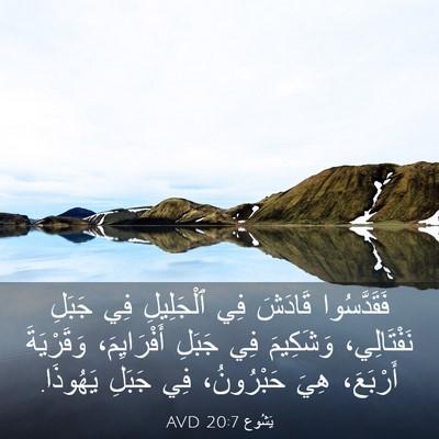 Picture 03 - يَشُوع 20:7 AVD - فَقَدَّسُوا قَادَشَ فِي - Bible Verse Picture