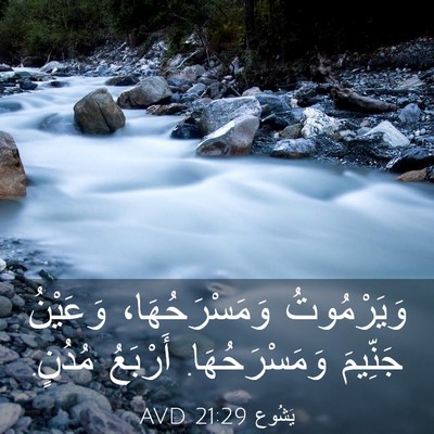 Picture 03 - يَشُوع 21:29 AVD - وَيَرْمُوتُ - Bible Verse Picture