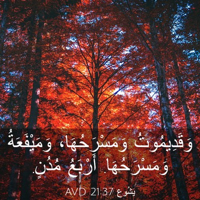 Picture 03 - يَشُوع 21:37 AVD - وَقَدِيمُوتُ - Bible Verse Picture
