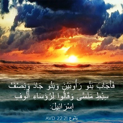 Picture 03 - يَشُوع 22:21 AVD - فَأَجَابَ بَنُو - Bible Verse Picture