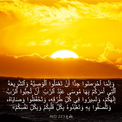 Picture 03 - يَشُوع 22:5 AVD - وَإِنَّمَا ٱحْرِصُوا - Bible Verse Picture