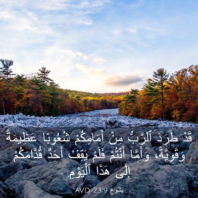 Picture 03 - يَشُوع 23:9 AVD - قَدْ طَرَدَ ٱلرَّبُّ مِنْ - Bible Verse Picture