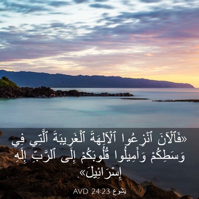 Picture 03 - يَشُوع 24:23 AVD - «فَٱلْآنَ ٱنْزِعُوا - Bible Verse Picture