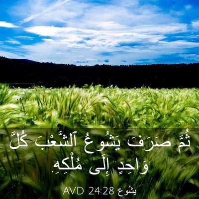 Picture 03 - يَشُوع 24:28 AVD - ثُمَّ صَرَفَ يَشُوعُ - Bible Verse Picture
