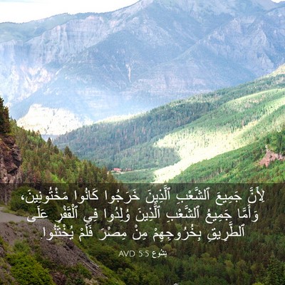 Picture 03 - يَشُوع 5:5 AVD - لِأَنَّ جَمِيعَ ٱلشَّعْبِ - Bible Verse Picture