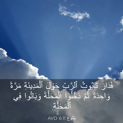 Picture 03 - يَشُوع 6:11 AVD - فَدَارَ تَابُوتُ ٱلرَّبِّ - Bible Verse Picture
