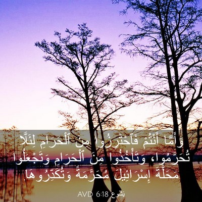 Picture 03 - يَشُوع 6:18 AVD - وَأَمَّا أَنْتُمْ - Bible Verse Picture