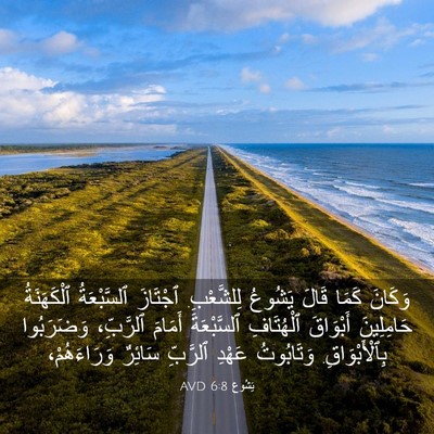 Picture 03 - يَشُوع 6:8 AVD - وَكَانَ كَمَا قَالَ - Bible Verse Picture