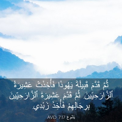 Picture 03 - يَشُوع 7:17 AVD - ثُمَّ قَدَّمَ قَبِيلَةَ - Bible Verse Picture