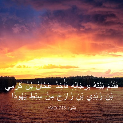 Picture 03 - يَشُوع 7:18 AVD - فَقَدَّمَ بَيْتَهُ - Bible Verse Picture