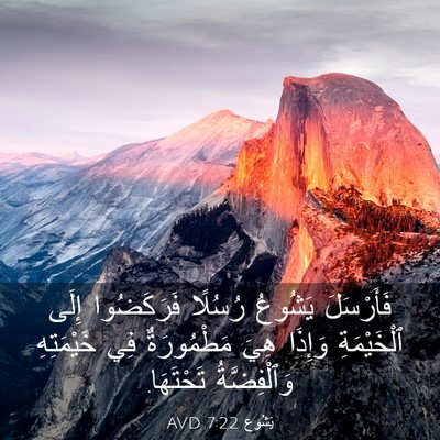 Picture 03 - يَشُوع 7:22 AVD - فَأَرْسَلَ يَشُوعُ - Bible Verse Picture
