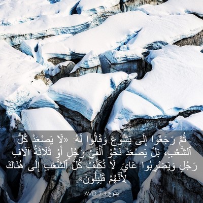 Picture 03 - يَشُوع 7:3 AVD - ثُمَّ رَجَعُوا إِلَى - Bible Verse Picture