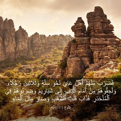 Picture 03 - يَشُوع 7:5 AVD - فَضَرَبَ مِنْهُمْ أَهْلُ - Bible Verse Picture